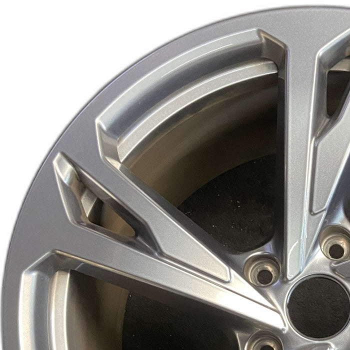 20" E-TRON GT 22-24 20x11 silver Original OEM Wheel Rim - Angle View