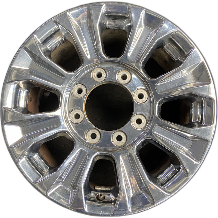 18" FORD F250SD PICKUP 17 18x8 , aluminum, 8 spoke , Original OEM Wheel Rim - Front View