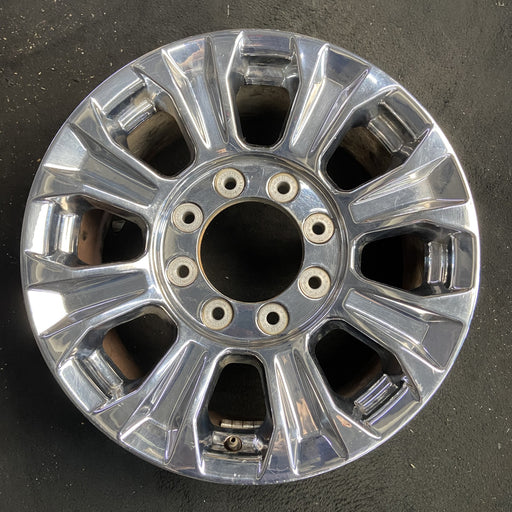 18" FORD F250SD PICKUP 17 18x8 , aluminum, 8 spoke , Original OEM Wheel Rim - Angle View