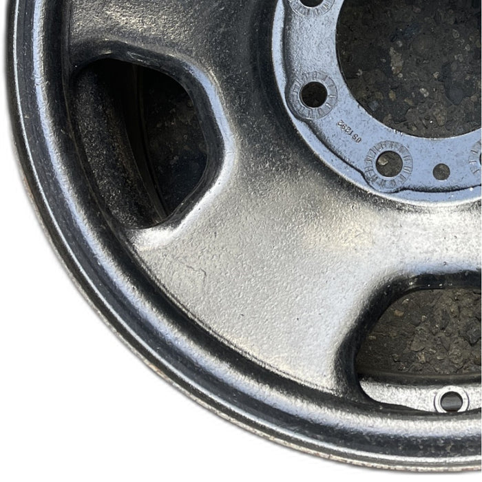17" FORD F250SD PICKUP 05-07 17x7.5 SRW 5 spoke steel black Original OEM Wheel - Back View