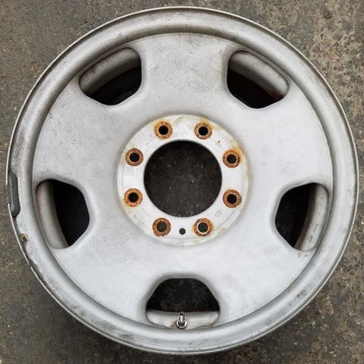 18" FORD F250SD PICKUP 06-07 18x8 , 5 spoke, steel, spare, argent Original OEM - Front View