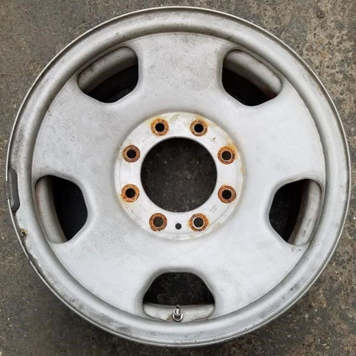 18" FORD F250SD PICKUP 06-07 18x8 SRW 5 spoke steel spare argent Original OEM - Front View