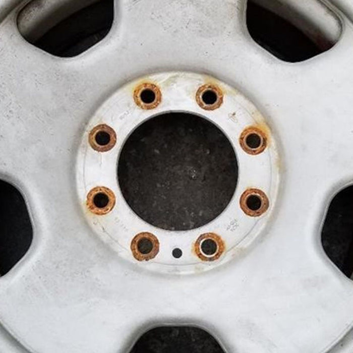 18" FORD F250SD PICKUP 06-07 18x8 SRW 5 spoke steel spare argent Original OEM - Angle View