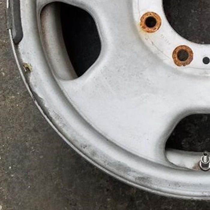 18" FORD F250SD PICKUP 06-07 18x8 SRW 5 spoke steel spare argent Original OEM - Back View
