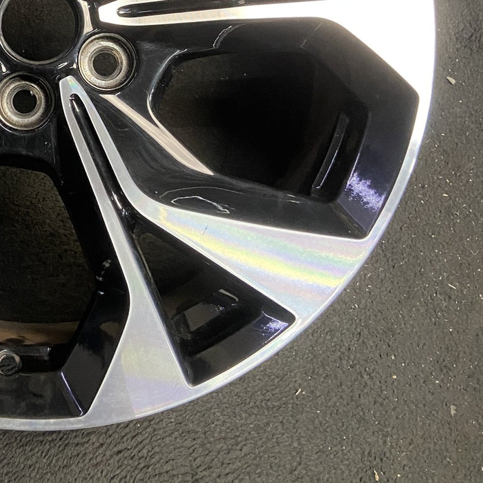 19" MUSTANG MACH-E 21-22 19x7 5 split spoke machined black pockets Original OEM - Back View