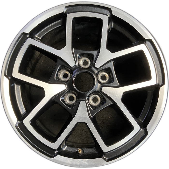 17" GLADIATOR 24 , aluminum, open spoke, machined face with black pockets - Front View