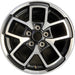 17" GLADIATOR 24 , aluminum, open spoke, machined face with black pockets - Front View