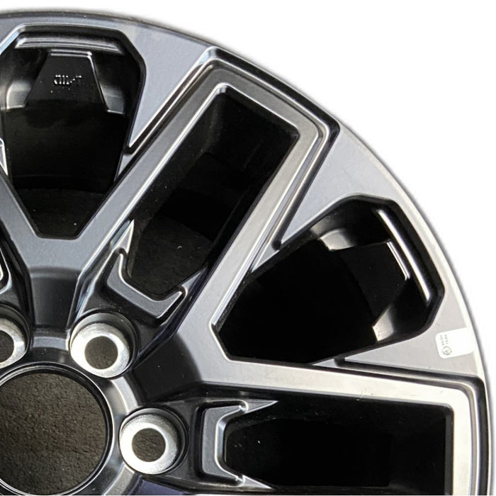 20" SEQUOIA 23-25 20x8 open spoke 6 spoke matte black Original OEM Wheel Rim - Side Profile