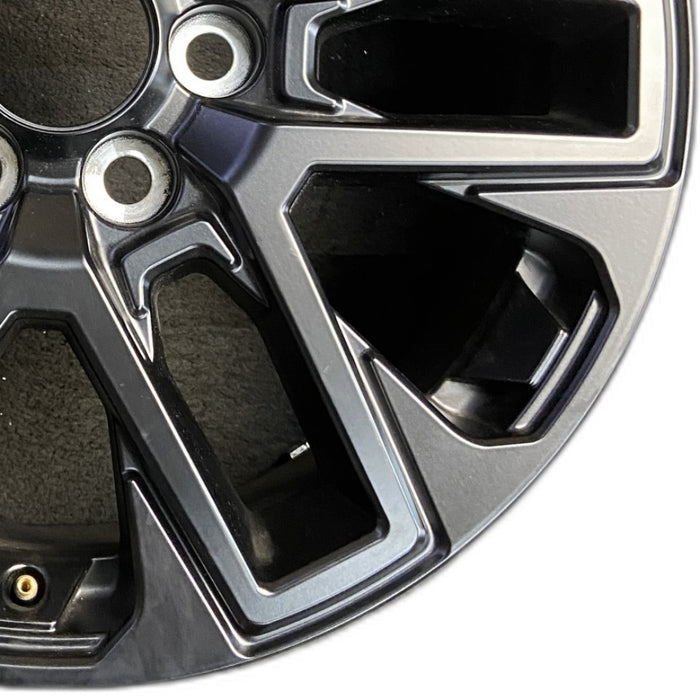 20" SEQUOIA 23-25 20x8 open spoke 6 spoke matte black Original OEM Wheel Rim - Close-Up Detail