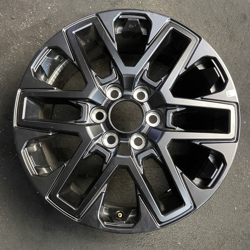 20" SEQUOIA 23-25 20x8 open spoke 6 spoke matte black Original OEM Wheel Rim - Front View