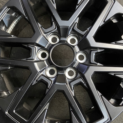 20" SEQUOIA 23-25 20x8 open spoke 6 spoke matte black Original OEM Wheel Rim - Angle View