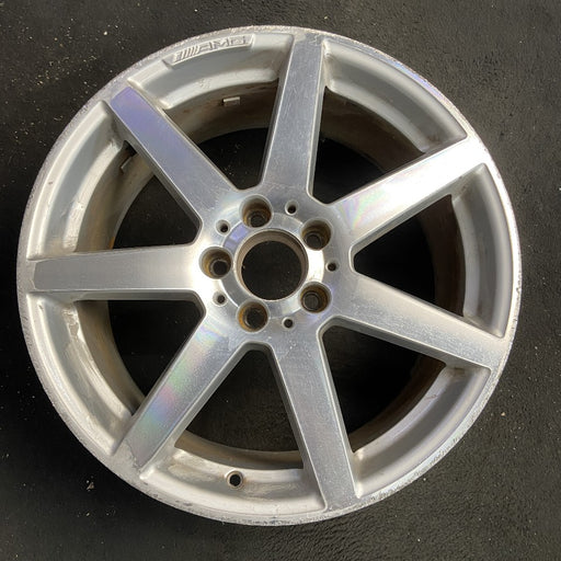 18" MERCEDES C-CLASS 12 204 Type; C250 18x8 7 spoke Original OEM Wheel Rim - Front View