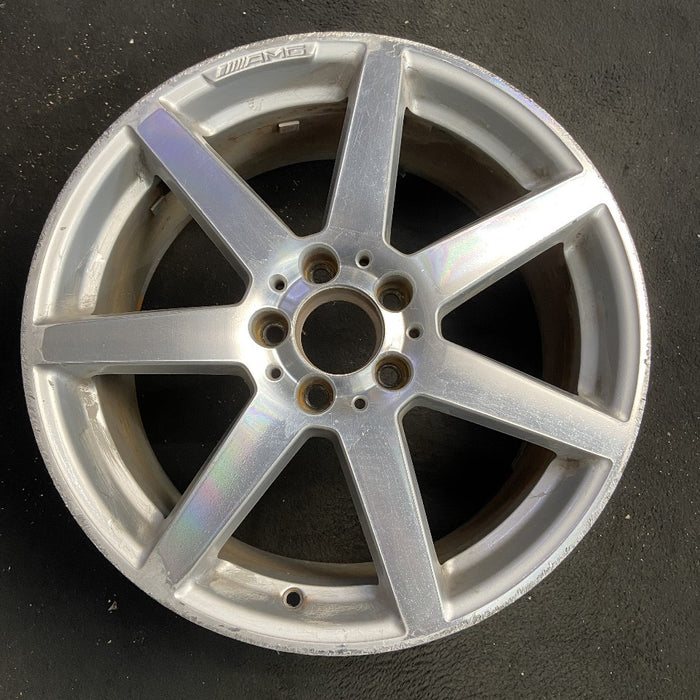 18" MERCEDES C-CLASS 12 204 Type; C250 18x8 7 spoke Original OEM Wheel Rim - Front View