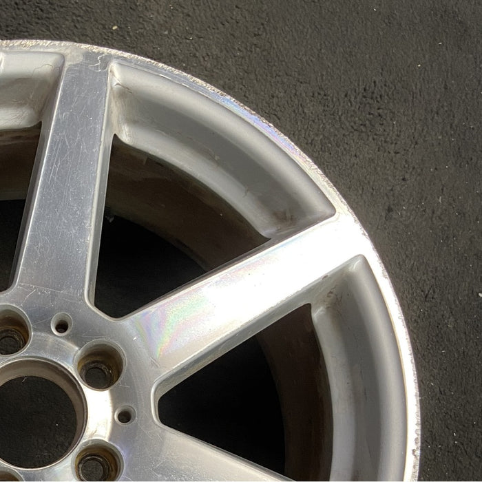 18" MERCEDES C-CLASS 12 204 Type; C250 18x8 7 spoke Original OEM Wheel Rim - Close-Up Detail