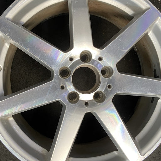 18" MERCEDES C-CLASS 12 204 Type; C250 18x8.5 7 spoke Original OEM Wheel Rim - Angle View