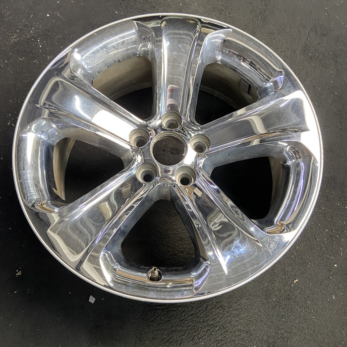 18" CHARGER 11-13 18x7.5, 5 spoke, chrome clad Original OEM Wheel Rim - Side Profile