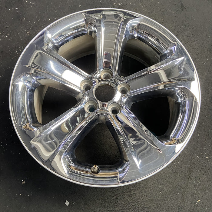 18" CHARGER 11-13 18x7.5, 5 spoke, chrome clad Original OEM Wheel Rim - Side Profile