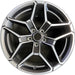 20" CHARGER 26 20x10, machined black Original OEM Wheel Rim - Front View