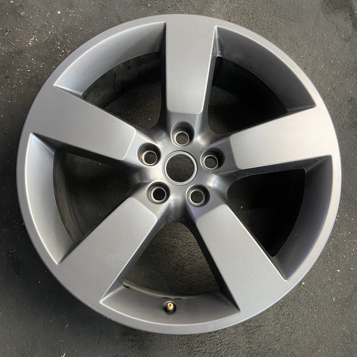 20" DEFENDER 20-25 20x8.5, 5 spoke, straight spoke, gray Original OEM Wheel Rim - Angle View