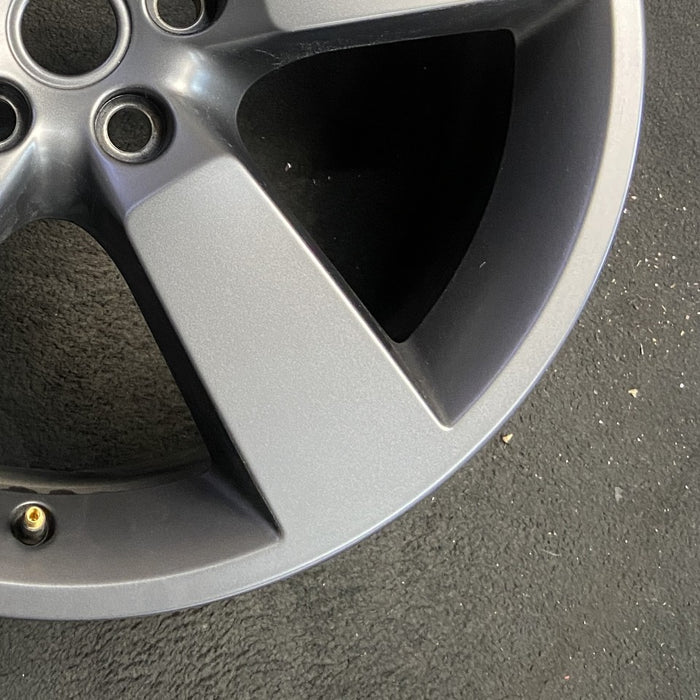 20" DEFENDER 20-25 20x8.5 5 spoke straight spoke gray Original OEM Wheel Rim - Back View