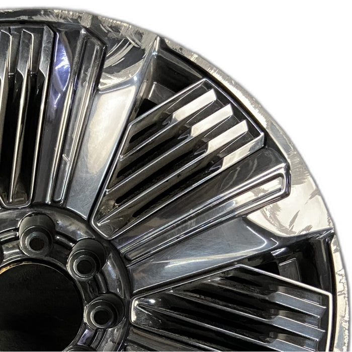 24" ESCALADE IQ 25 24x9 single spoke polished opt RDP Original OEM Wheel Rim - Side Profile
