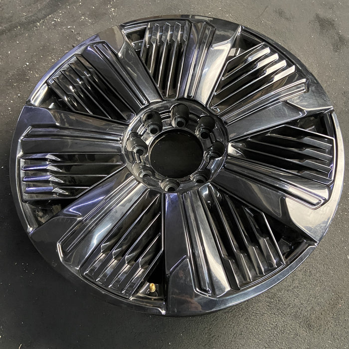 24" ESCALADE IQ 25 , single spoke, gloss black Original OEM Wheel Rim - Side Profile
