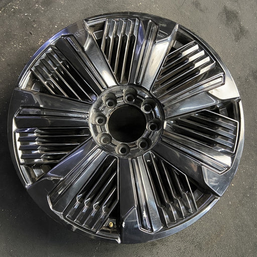 24" ESCALADE IQ 25 24x9 single spoke polished opt RDP Original OEM Wheel Rim - Front View