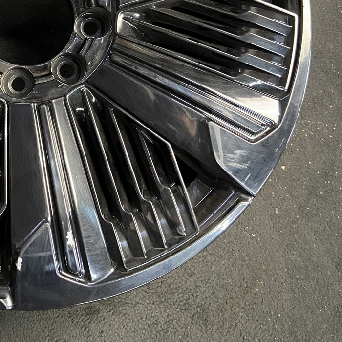 24" ESCALADE IQ 25 24x9 single spoke polished opt RDP Original OEM Wheel Rim - Back View