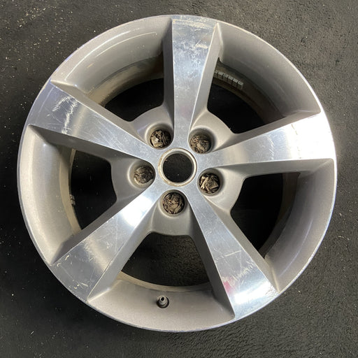 17" MALIBU 08 17x7, aluminum, 5 single spoke, machined finish Original OEM - Angle View