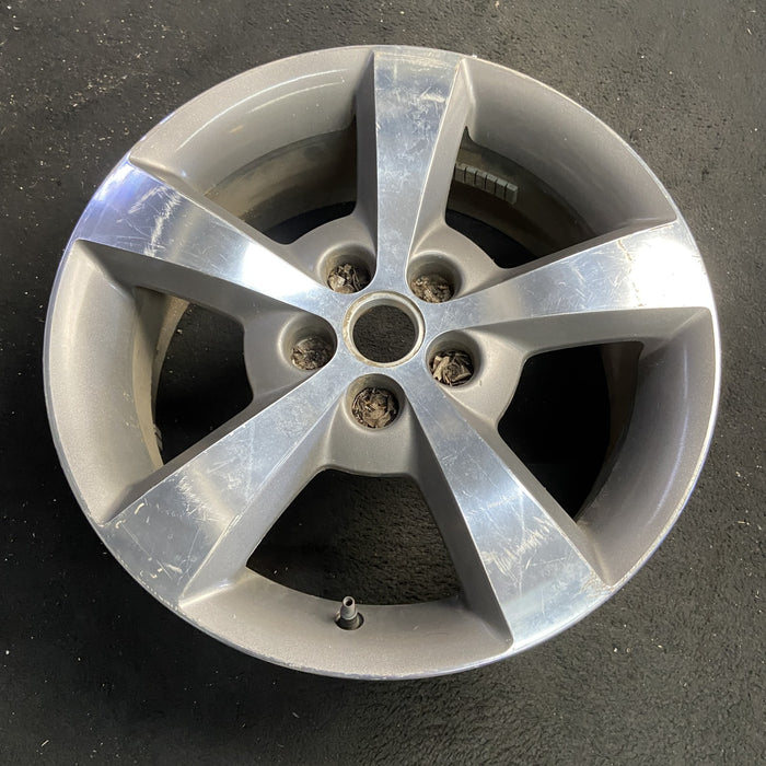 17" MALIBU 08 17x7, aluminum, 5 single spoke, machined finish Original OEM - Side Profile