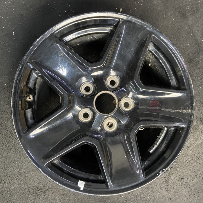 17" GLADIATOR 21 17x7.5 aluminum 5 spoke black opt WF6 Original OEM Wheel Rim - Front View