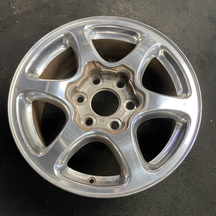 17" SIERRA 1500 PICKUP 01 17x7.5 , fully polished Original OEM Wheel Rim - Side Profile