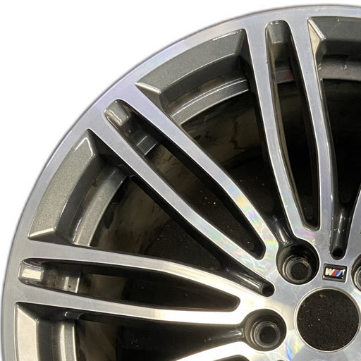 19" 530e 18-20 19x9 10 spoke titanium matte Original OEM Wheel Rim - Angle View