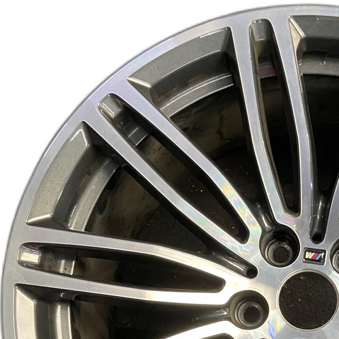 19" 530e 18-20 19x9 10 spoke titanium matte Original OEM Wheel Rim - Angle View