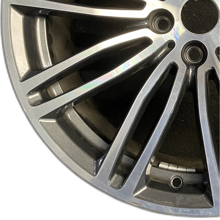 19" 530e 18-20 19x9 10 spoke titanium matte Original OEM Wheel Rim - Back View