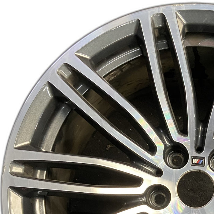 19" 530e 18-20 19x9 10 spoke titanium matte Original OEM Wheel Rim - Angle View