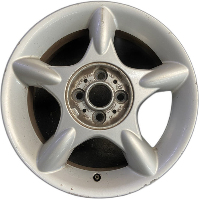 16" MINI COOPER 02-06 16x6.5 alloy 5 straight spokes silver Original OEM Wheel - Front View