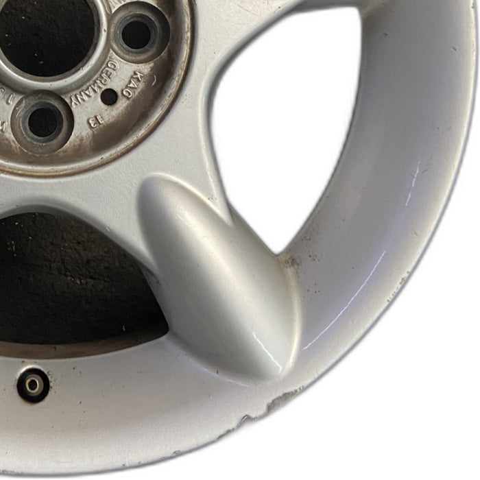 16" MINI COOPER 02-06 16x6.5 alloy 5 straight spokes silver Original OEM Wheel - Close-Up Detail