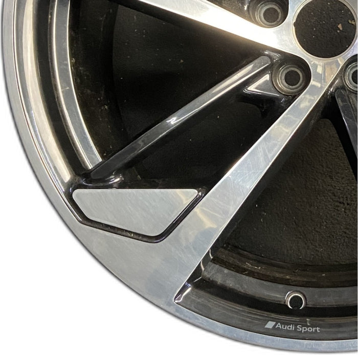 20" AUDI RS5 18 20x9 alloy 5 spoke slotted spoke w/o inlay Original OEM Wheel - Back View