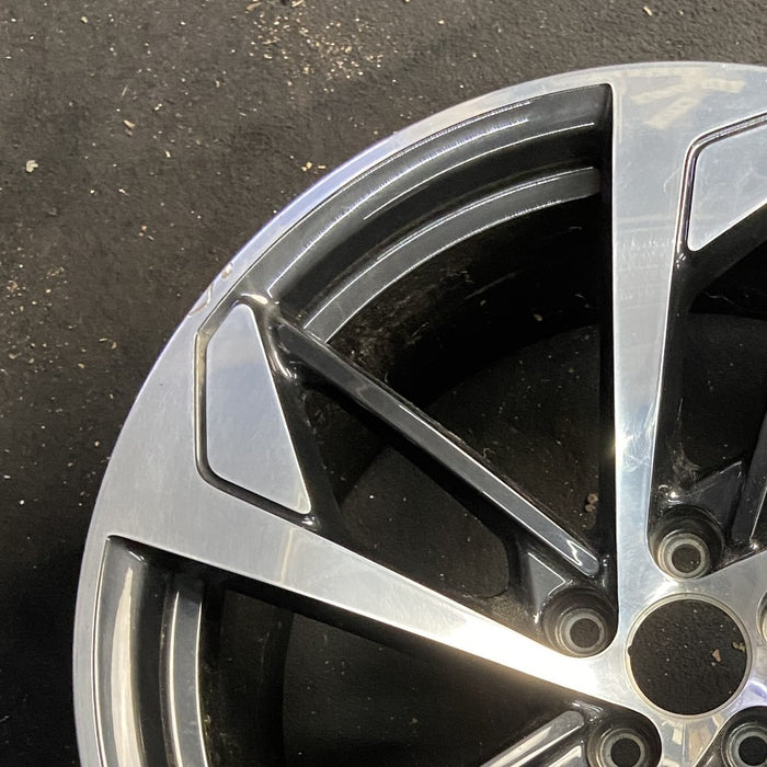 20" AUDI RS5 18 20x9 alloy 5 spoke slotted spoke w/o inlay Original OEM Wheel - Side Profile