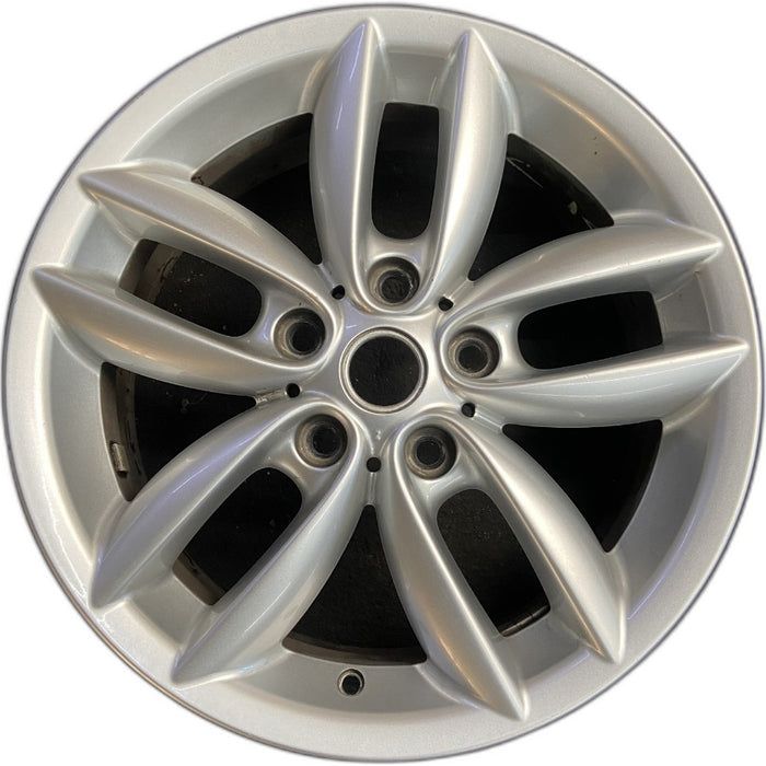 17" COUNTRYMAN 11-12 17x7 alloy 5 twin spoke silver Original OEM Wheel Rim - Front View