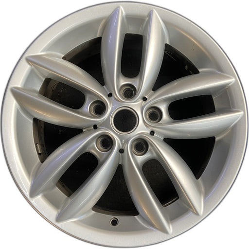 17" COUNTRYMAN 11-12 17x7 alloy 5 twin spoke silver Original OEM Wheel Rim - Front View