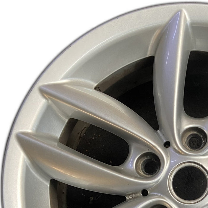17" COUNTRYMAN 11-12 17x7 alloy 5 twin spoke silver Original OEM Wheel Rim - Angle View