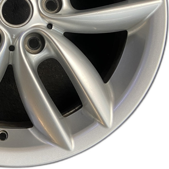17" COUNTRYMAN 11-12 17x7 alloy 5 twin spoke silver Original OEM Wheel Rim - Close-Up Detail