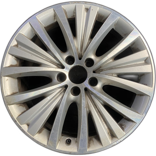 19" BMW X5 14-17 19x9 , 15 spoke, middle grooved spoke, w/polished Original OEM - Front View