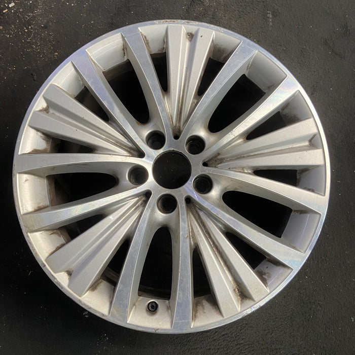 19" BMW X5 14-17 19x9 , 15 spoke, middle grooved spoke, w/polished Original OEM - Angle View