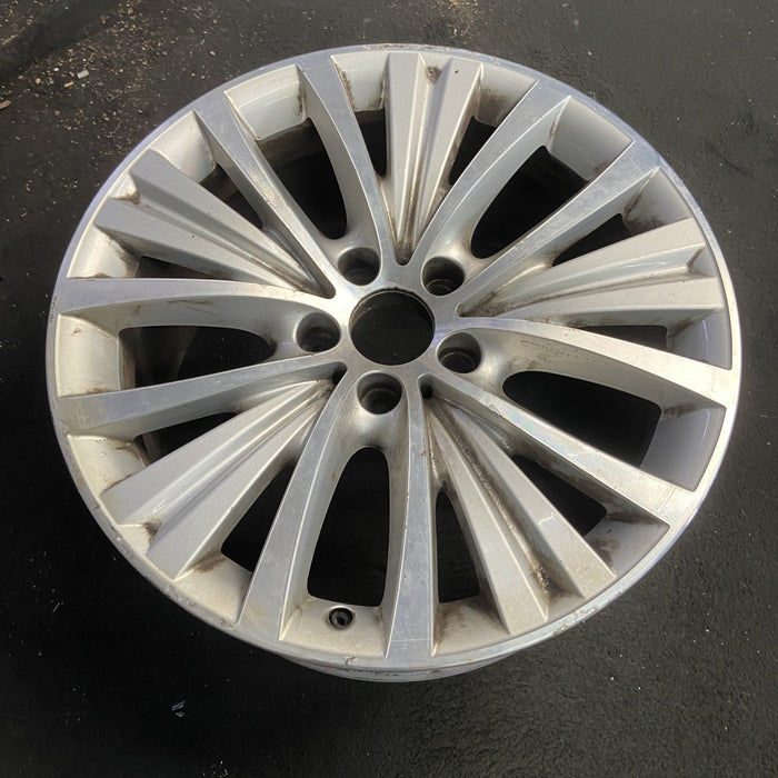 19" BMW X5 14-17 19x9 , 15 spoke, middle grooved spoke, w/polished Original OEM - Side Profile