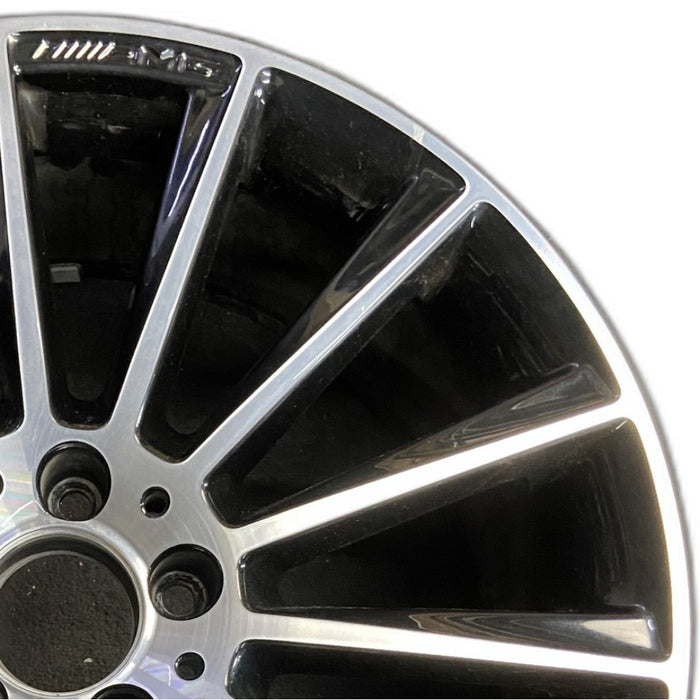 19" MERCEDES C-CLASS 17 205 Type Cpe C300 19x8.5 14 spoke black accents - Side Profile