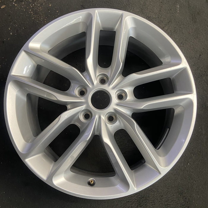20" DURANGO 21 20x8, , double spoke, silver Original OEM Wheel Rim - Angle View