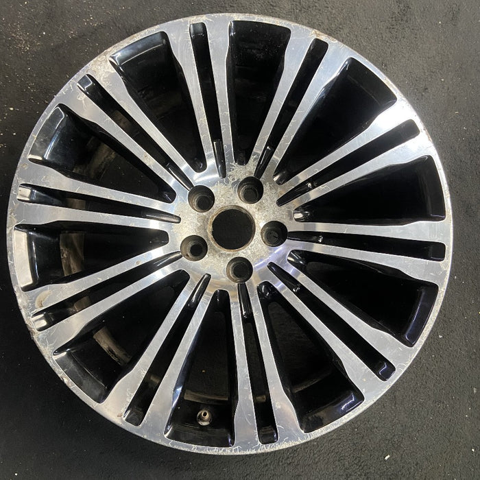 20" 300 11 20x8 alloy 10 double spoke 20 spoke machined face black pockets - Front View